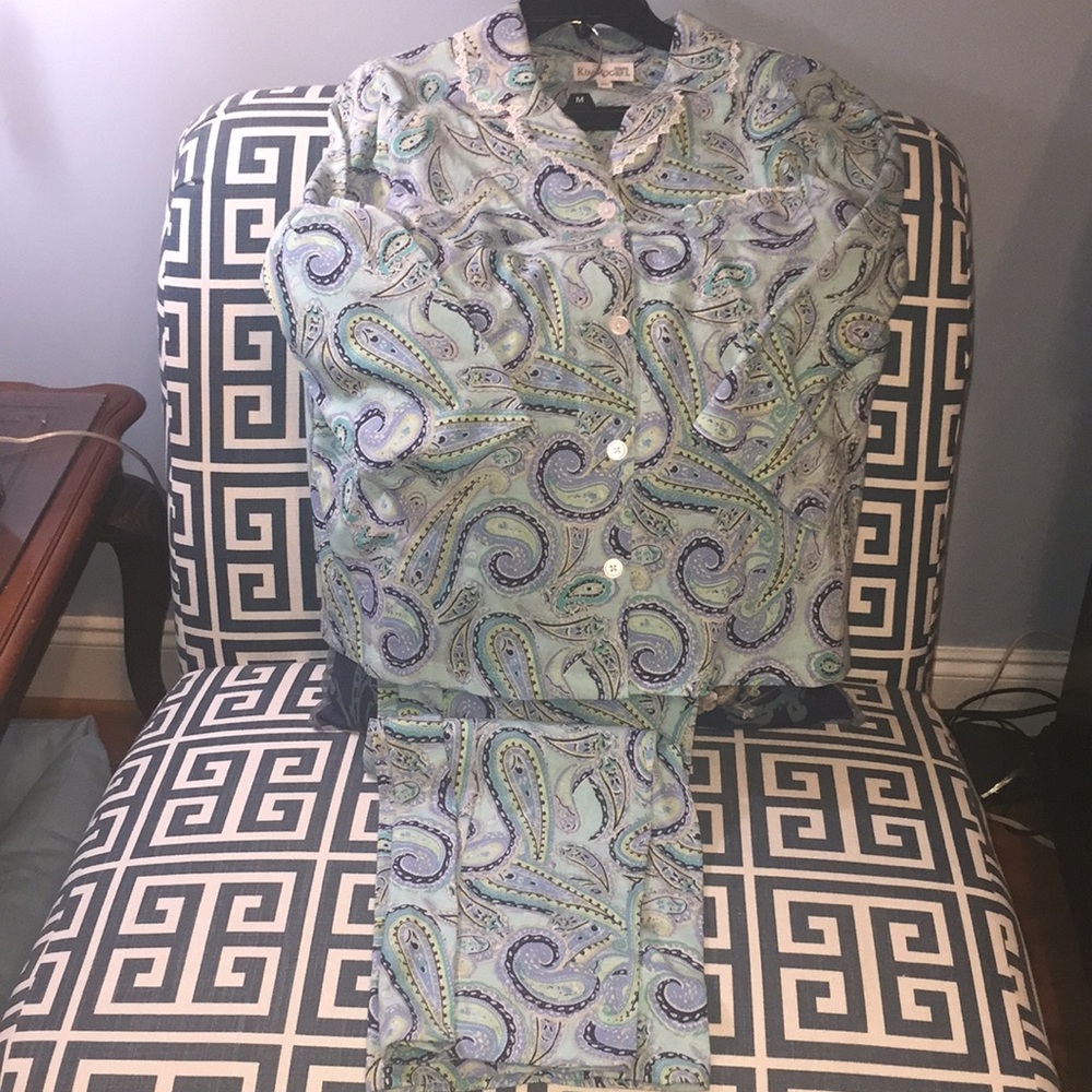 Kim Rogers Blue Paisley Pajamas